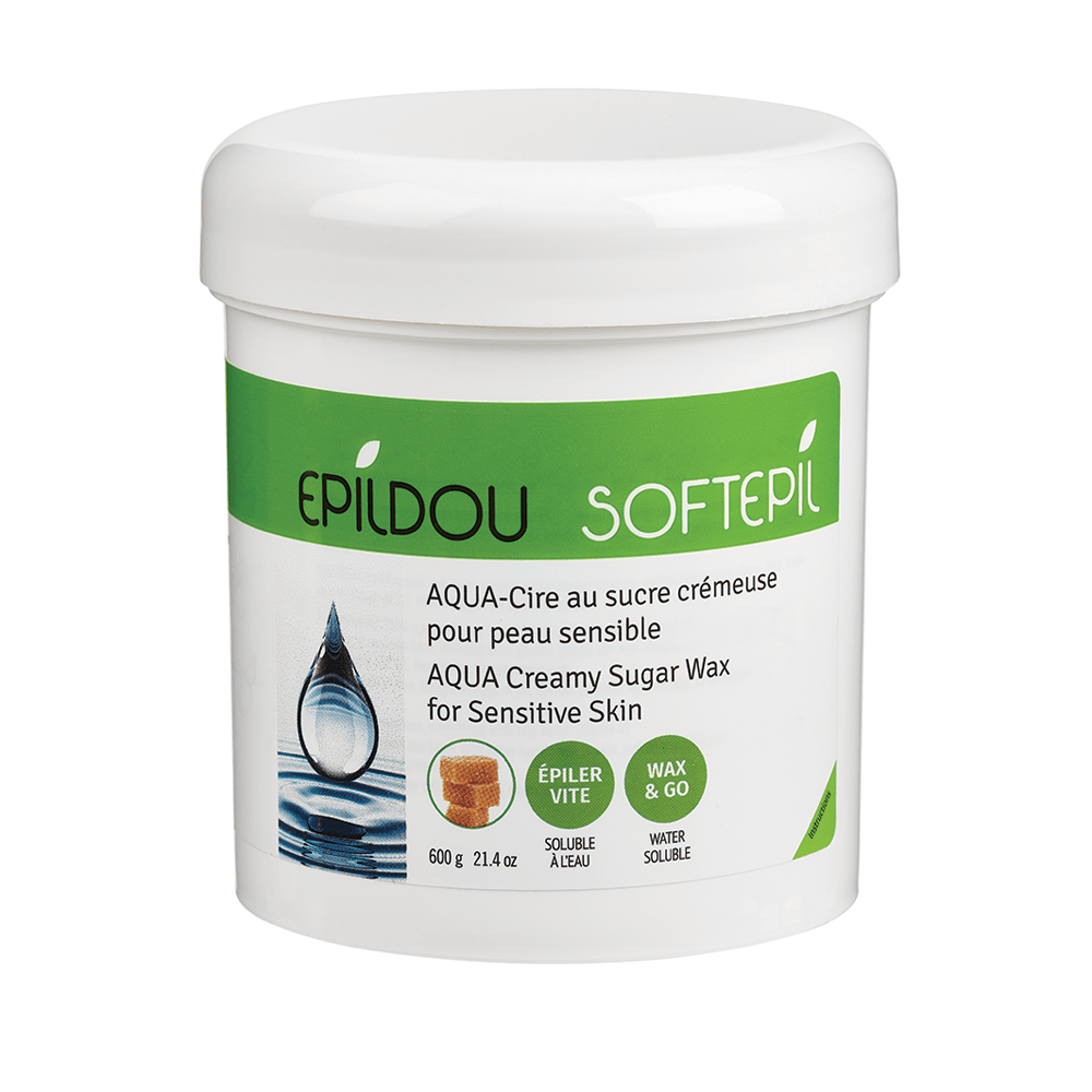 Aqua Creamy Sugar Wax Pot for Sensitive Skin - SoftEpil, 600g jar.