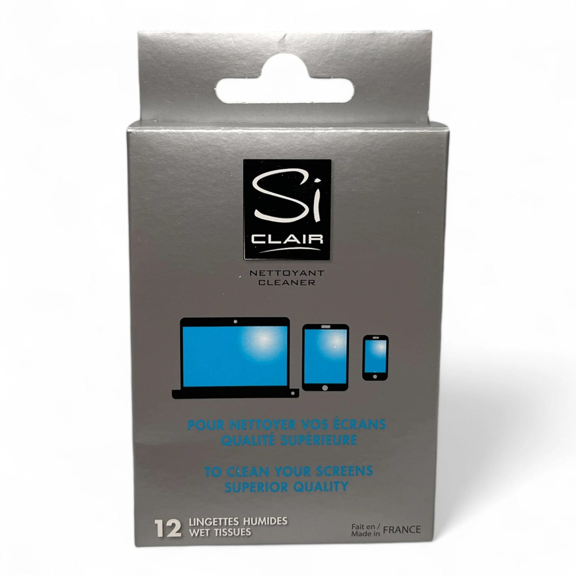 Siclair Wet Tissues To Clean Screens, 12Pcs