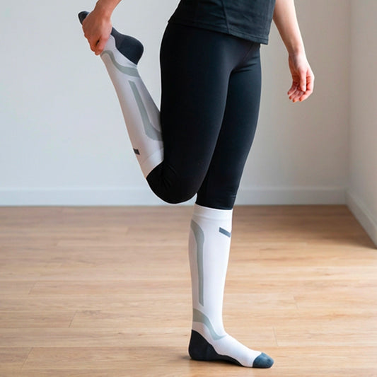 White Sport Compression Socks 15–20 mmHg