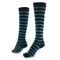 Bas de compression rayés bleu marin et gris 15–20 mmHg