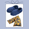 Ensemble Détente & Récupération – Pantoufles Bleue + Compresse Camouflage Allongée
