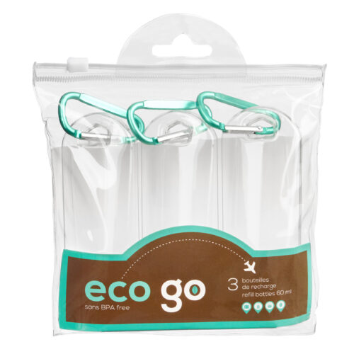 SET OF 3 BOTTLES WITH CARABINER CLIPS – 60ML