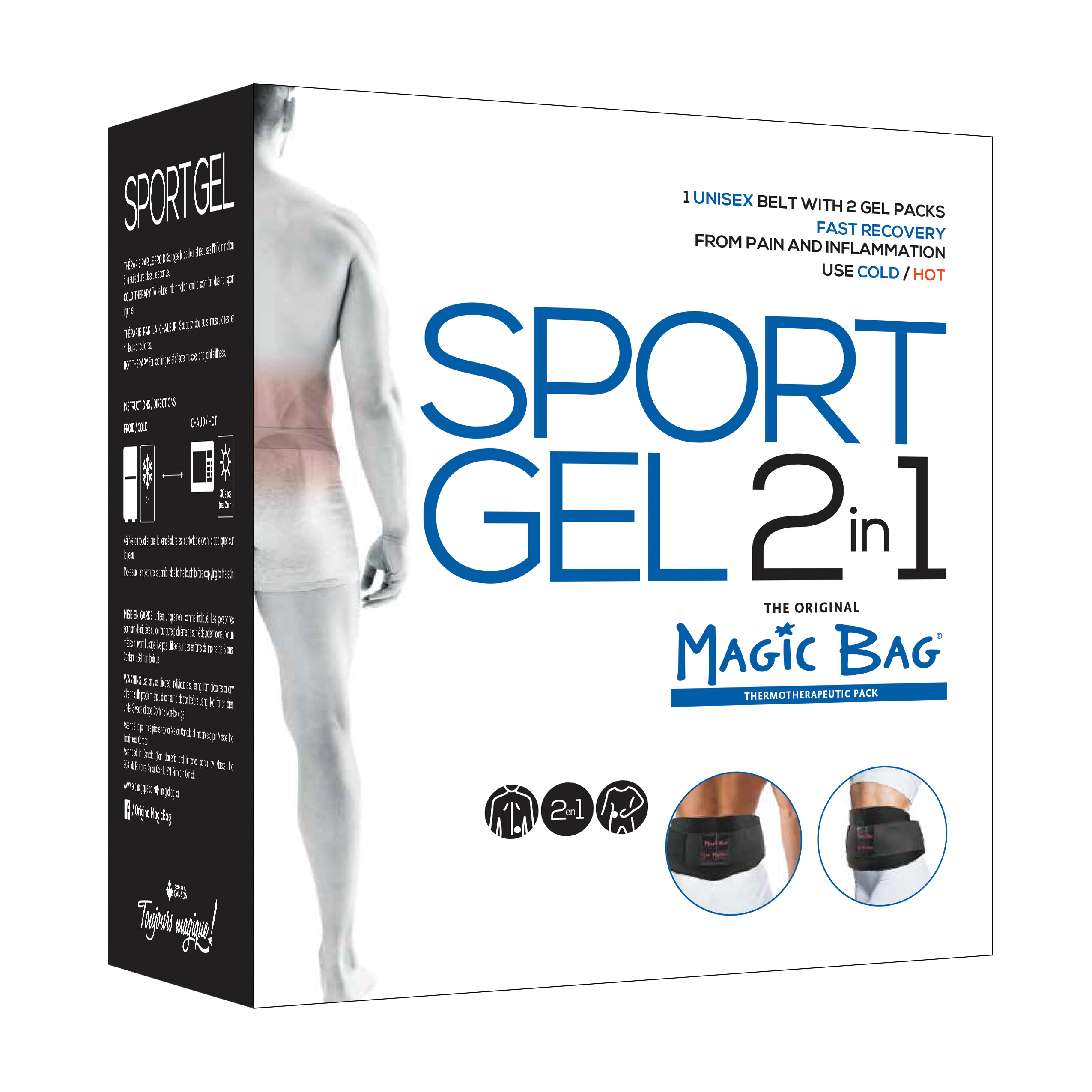Sport Gel 2 in 1 Wrap with 2 Gel Packs