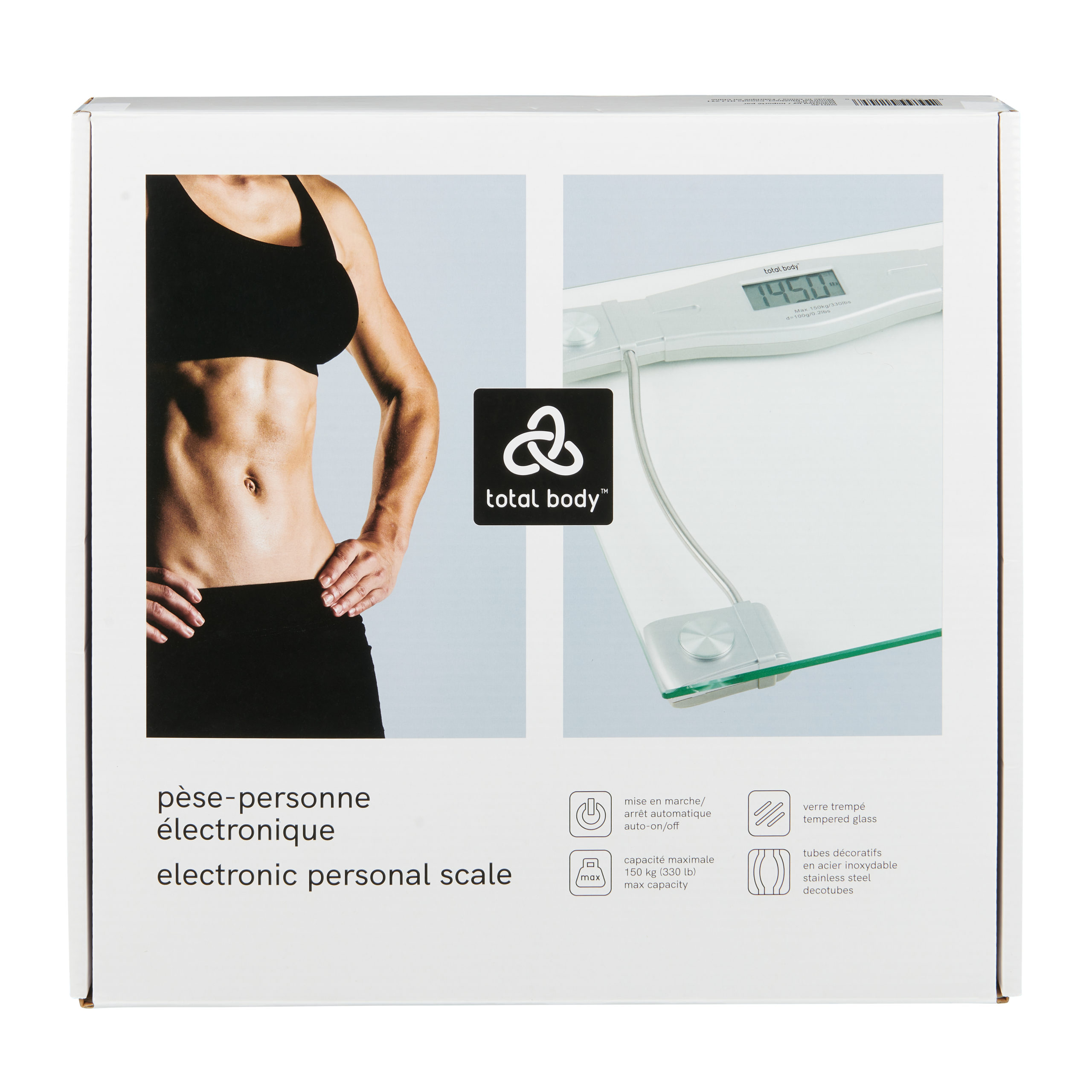 Total Body Electronic Personal Scale – Glass and Aluminum finish