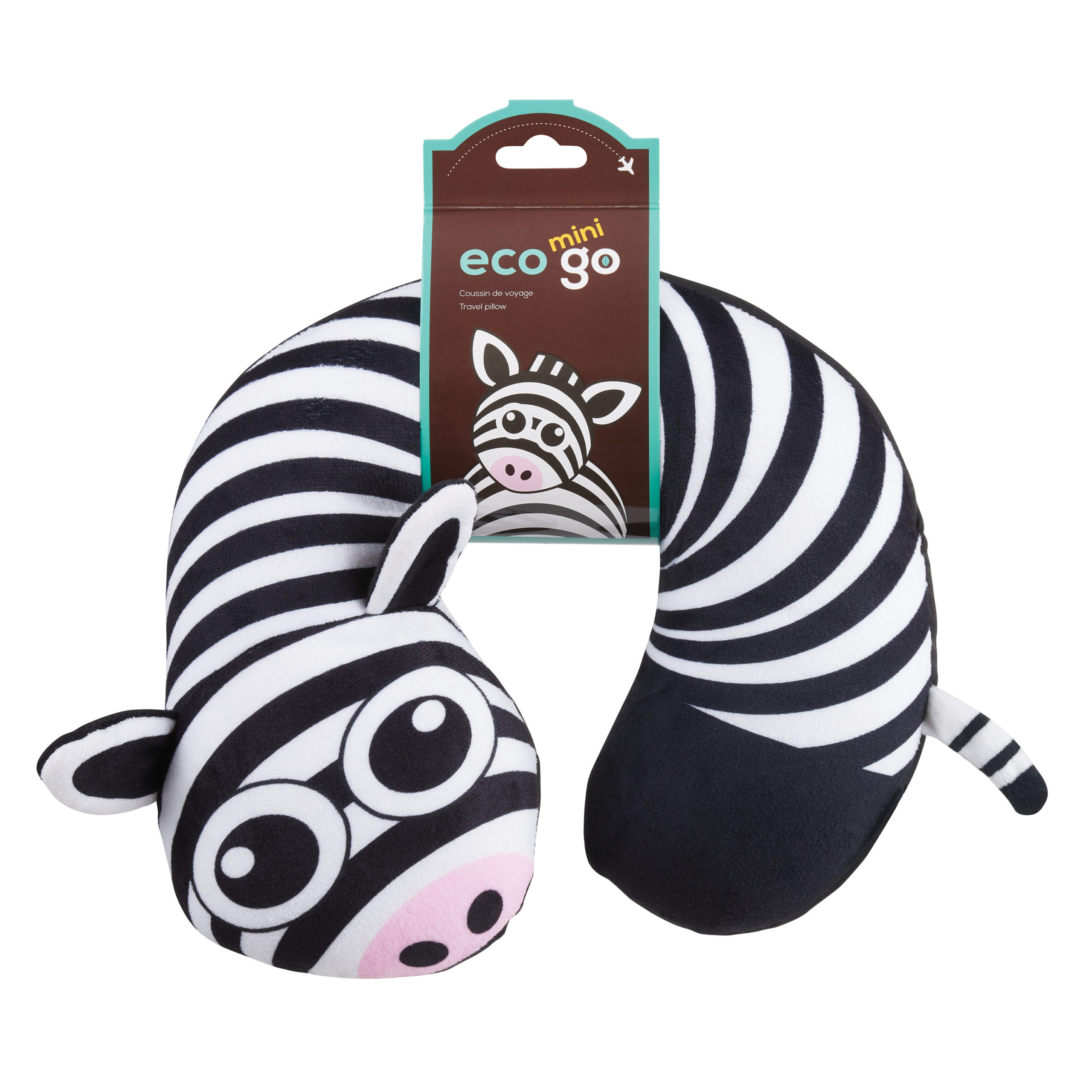 Mini travel pillow – zebra