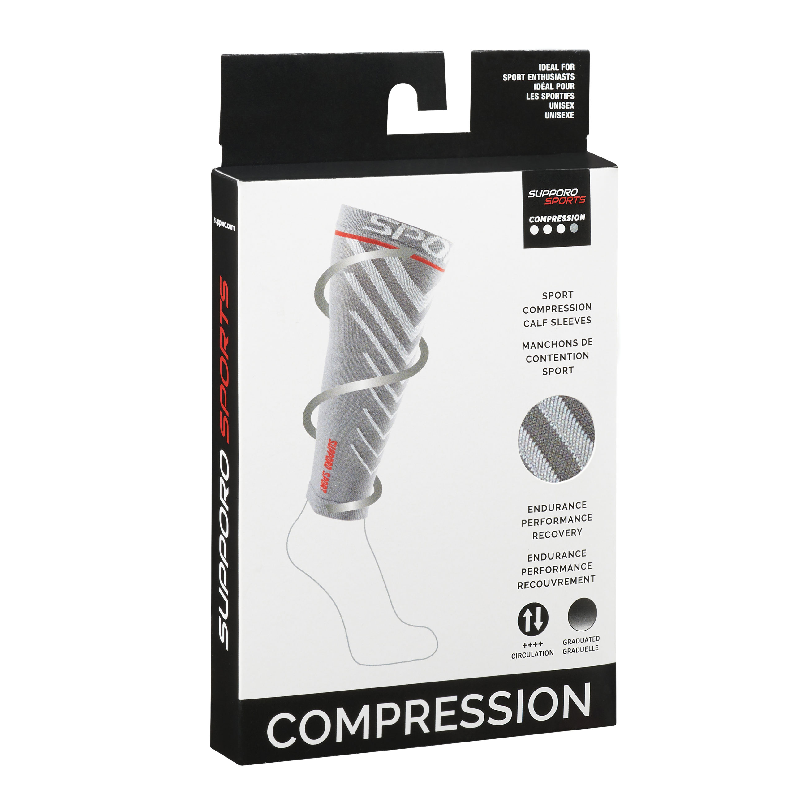 Supporo Unisex Compression Calf Sleeves
