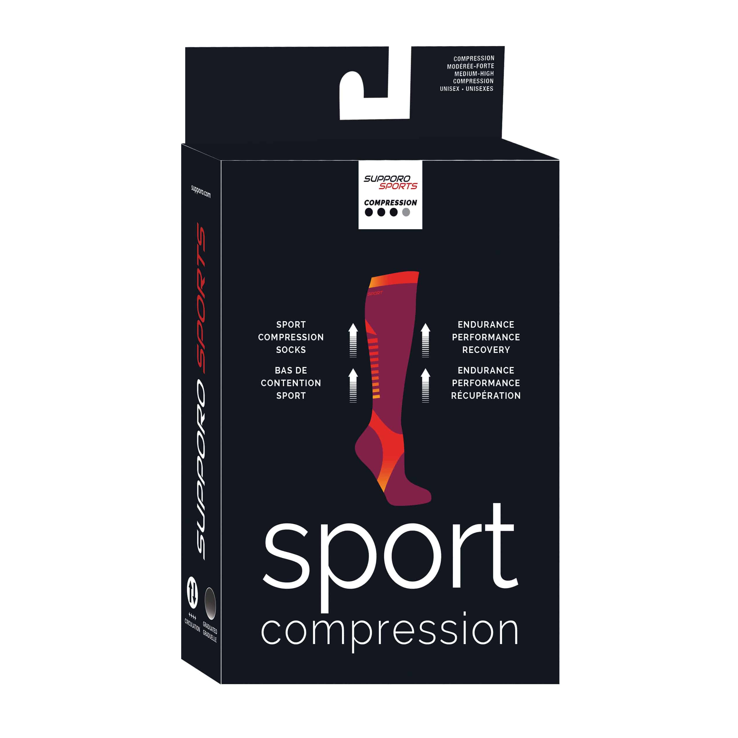 Supporo Unisex Sport Dynamic Compression Socks