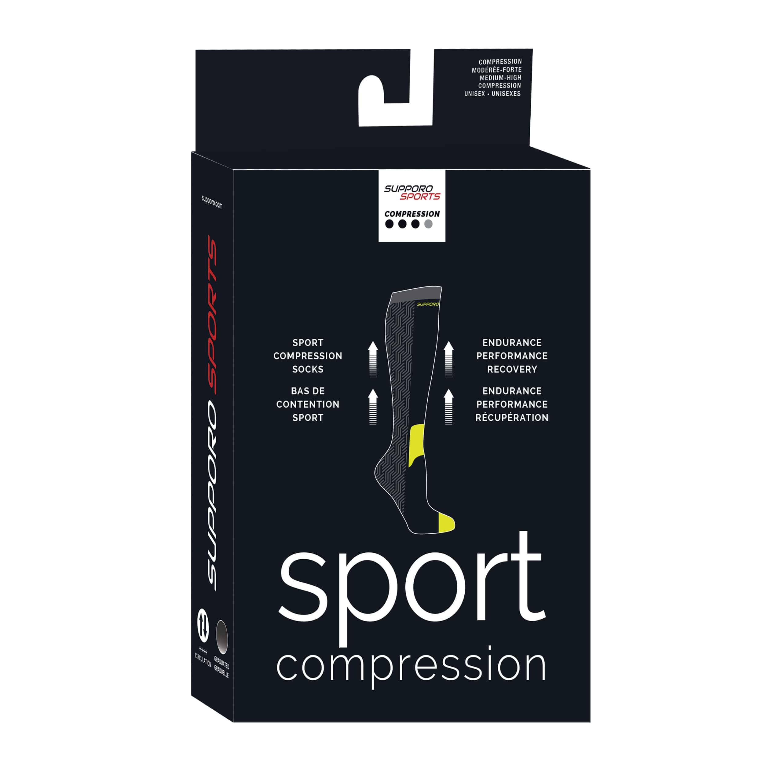 Supporo Unisex Sport Half-skin Compression Socks