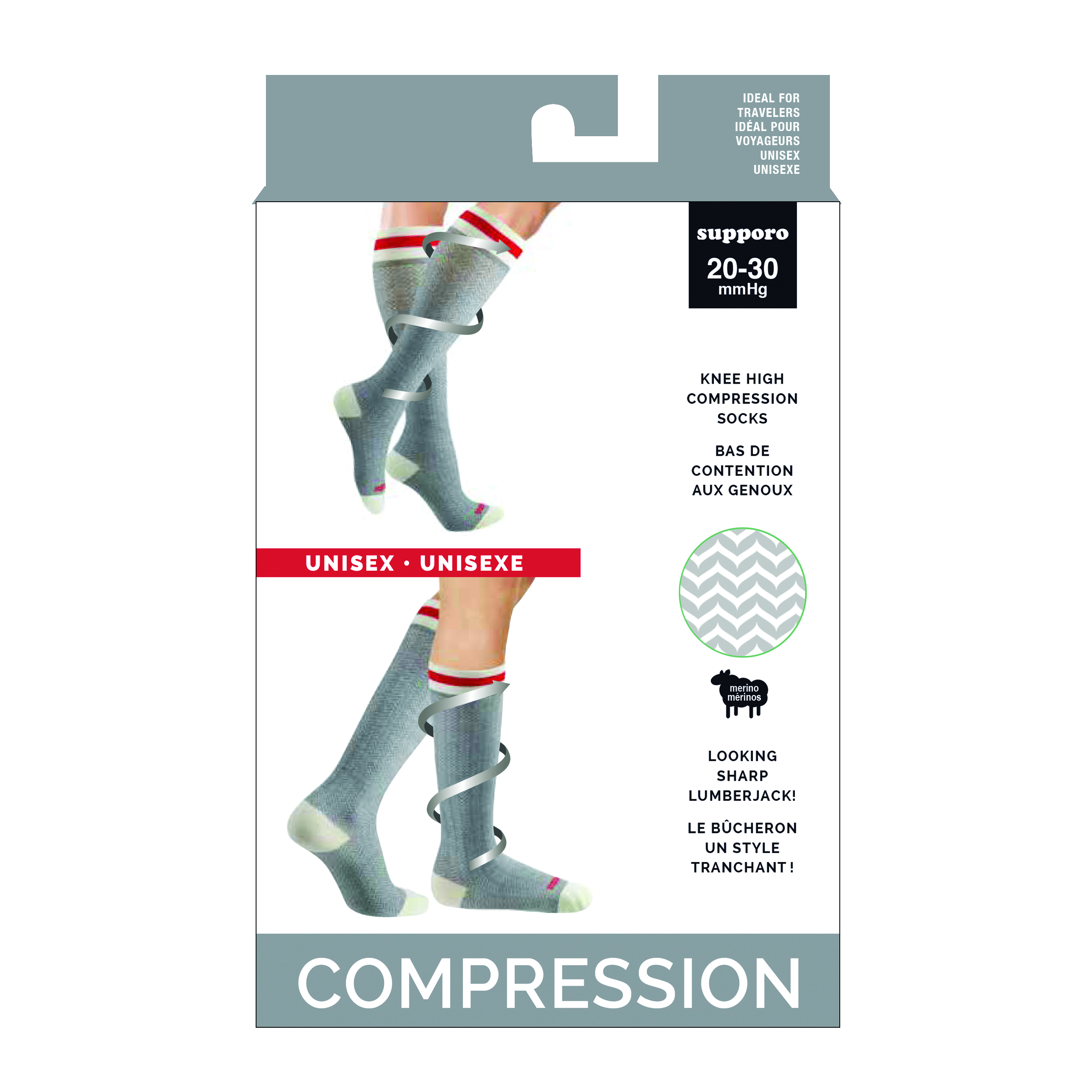 Supporo Thermal Merino Wool Unisex Compression Socks
